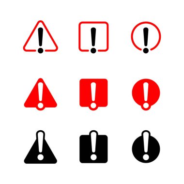 üçgen, dikdörtgen, daire şeklinde ünlem işareti