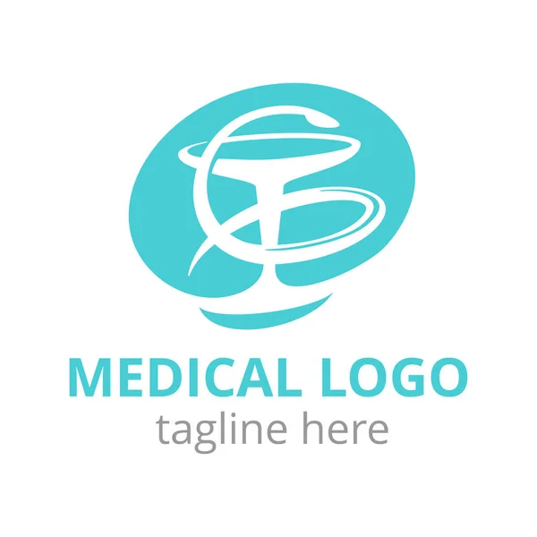 Medische platte abstracte logo template — Stockvector
