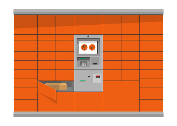 Automated parcel locker with terminal and mailbox