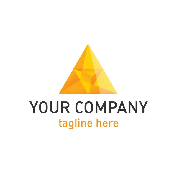 Mall för företagslogotyp med grafisk pyramid — Stock vektor