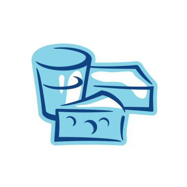 Süt ürünleri vektör logo şablonu
