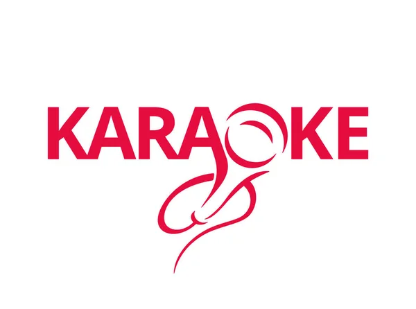 Clube de karaoke ou logotipo do cantor — Vetor de Stock