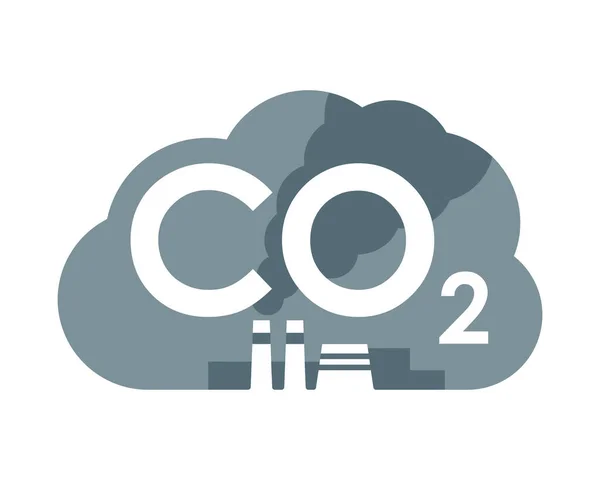 Εικόνα εκπομπών διοξειδίου του άνθρακα - — Διανυσματικό Αρχείο