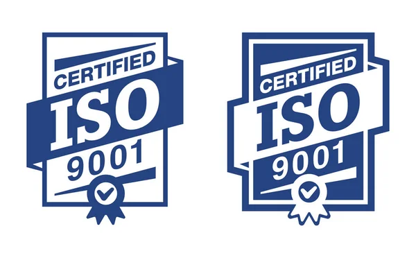 Signo cuadrado de gestión de calidad certificada Iso 9001 — Vector de stock