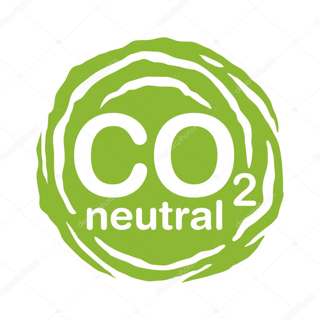 CO2 neutral sticker net zero carbon footprint