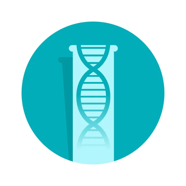 PCR vagy DNS testi icon - polimeráz láncreakció — Stock Vector