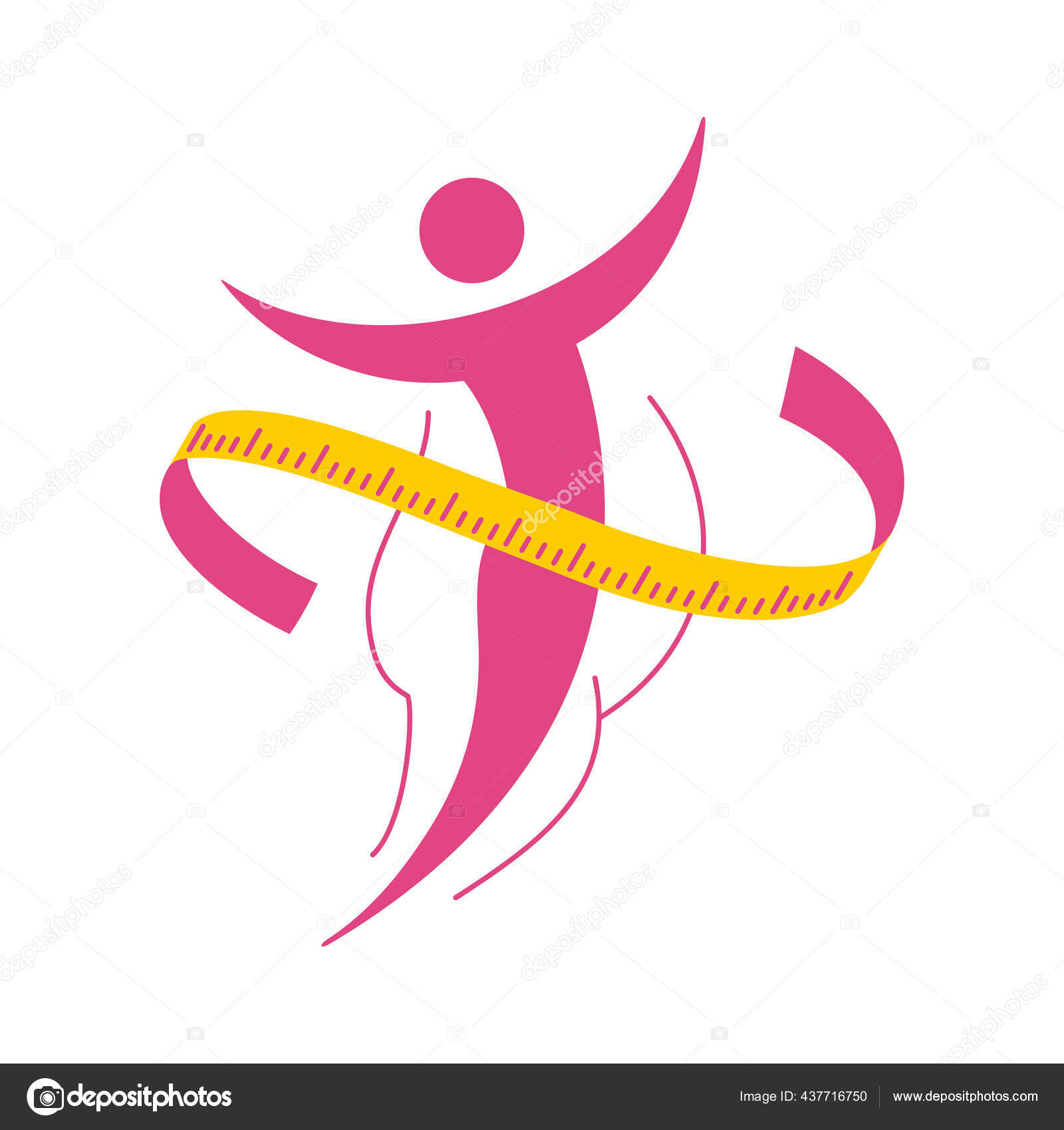 Losing weight icon - fitness or liposaction Stock Vector Image by