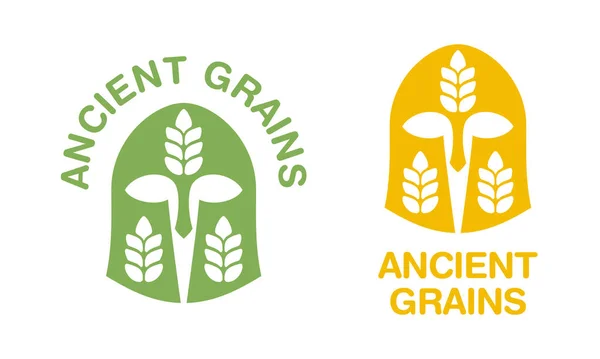 Ancient grains icon - emblem for healthy nutrition — Stock Vector