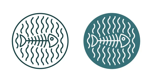 Знак "Рыба и водоросли" — стоковый вектор