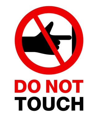 Yasaklama işaretine dokunma - Düz vektör simgesi