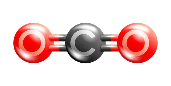 이산화 탄소 산화 3 차원 분자 — 스톡 벡터