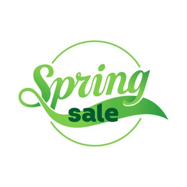 Bahar indirimi reklam afişi, rozet