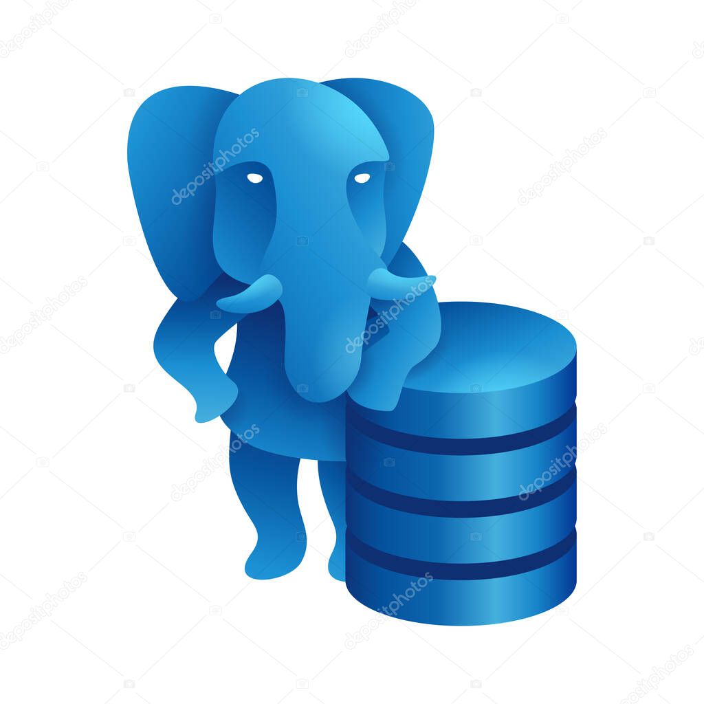 Elephant with server database blocks