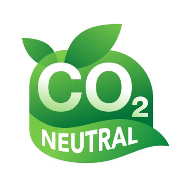 CO2 nötr etiketi - net sıfır karbon ayak izi