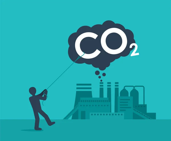 炭素回収技術- CO2中立戦略 — ストックベクタ