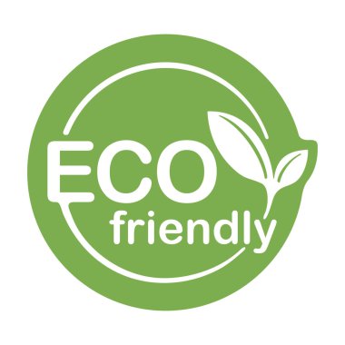 Çevre dostu düz daire simgesi, vektör damgası