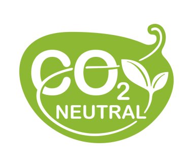 CO2 nötr - net sıfır karbon ayak izi simgesi