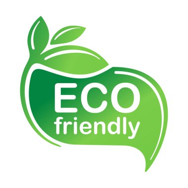 Çevre dostu düz simge, vektör damgası