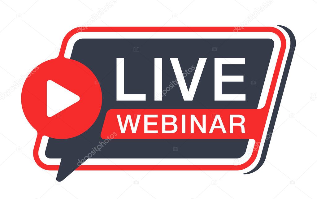 Live webinar rounded and dynamic button