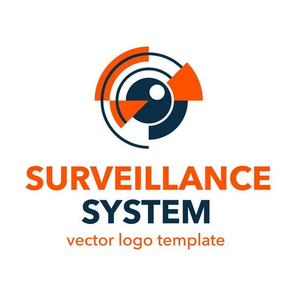 Modelo de logotipo do equipamento do sistema de vigilância — Vetor de Stock