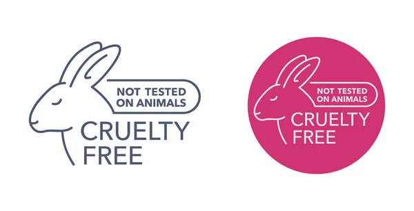 Libre de crueldad: productos que no se someten a pruebas en animales — Vector de stock