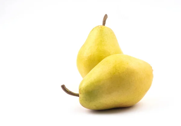 Ripe pear fruits isolated on white background — Stock Photo, Image