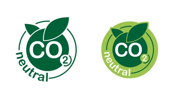 CO2 neutral - net zero carbon footprint icon — Stock Vector