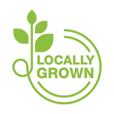 Yerel büyümüş geometrik amblem, pul veya slogan