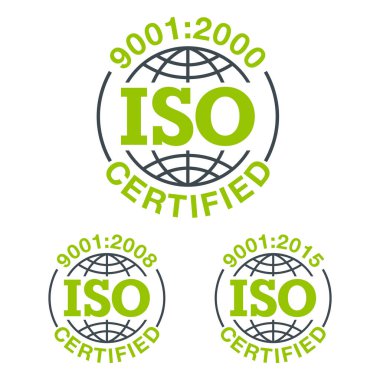 ISO 9001 düz resim, 2000, 2008 ve 2015
