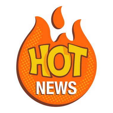 Alev kabarcığındaki komik haber düğmesi