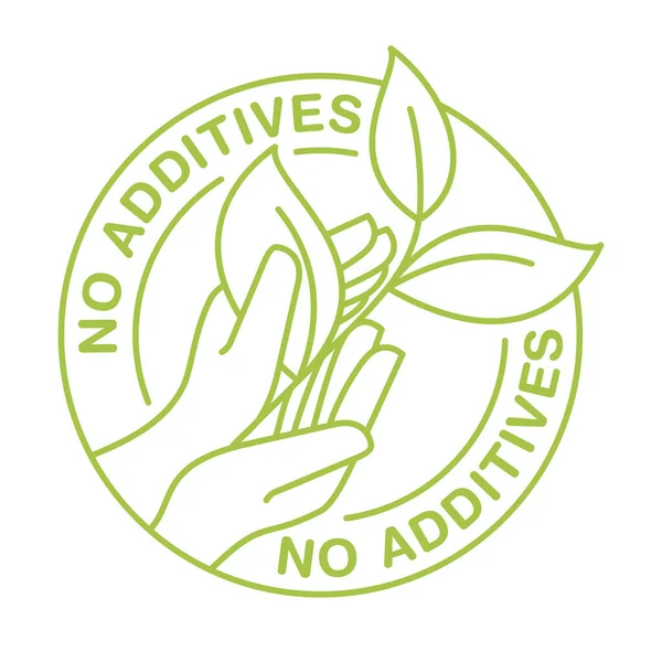 No Added Preservatives eco thin line sign — Stockový vektor