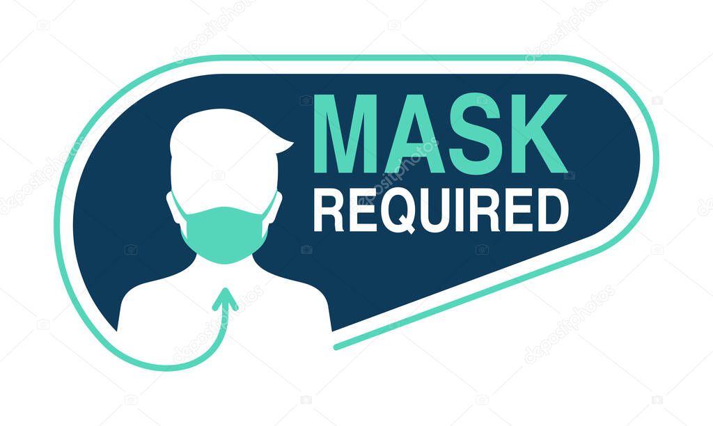 Mask Required creative door sticker