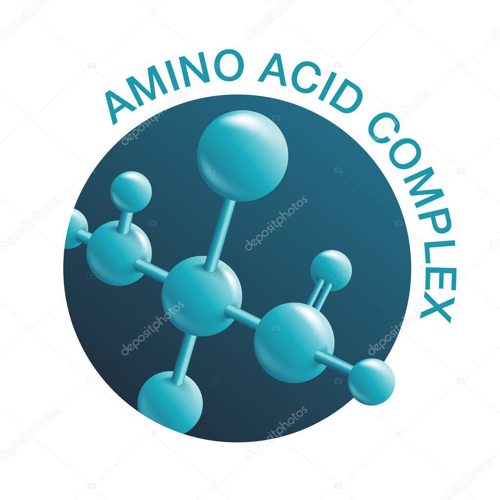 Amino acid complex 3D icon