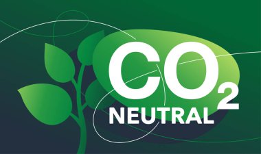 Karbondioksit nötr afişi soyut biçimde