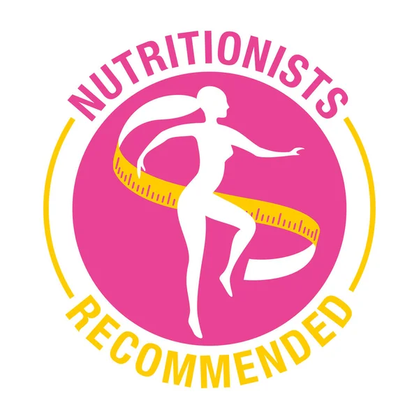 Nutricionistas icono recomendado - La pérdida de peso — Archivo Imágenes Vectoriales