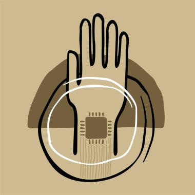 Çip yerleştirme - Entegre mikroçipli el