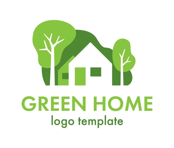 Green Home duurzaam buliding logo sjabloon — Stockvector