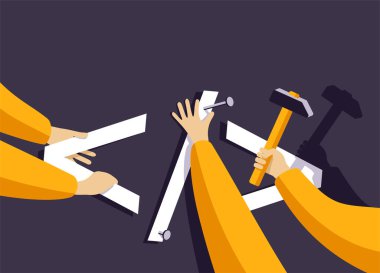 Development and Programming of websites and applications - manual coding using hammer and nails