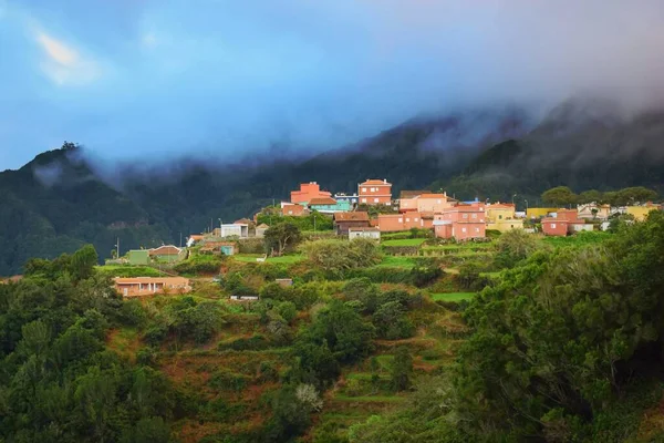 Teneriffa Kanarieöarna Spanien Västra Kusten Utsikt Berg Anaga Och Ensam — Stockfoto