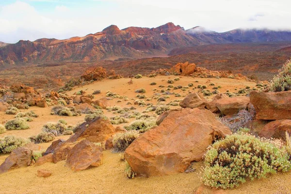 Vulkaniska Landskap Pico Del Teide Nationalpark Teneriffa Kanarieöarna Spanien — Stockfoto