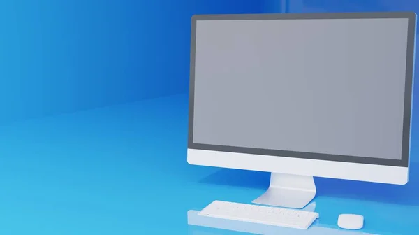 A computer monitor is an output device that displays information in pictorial form. A monitor usually comprises the visual display  circuitr casing  and power supply.3d rendering