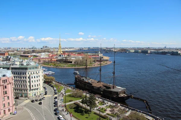 Sankt Petersburg Ryssland Maj 2021 Flygfoto Höjd 50M Peter Och — Stockfoto