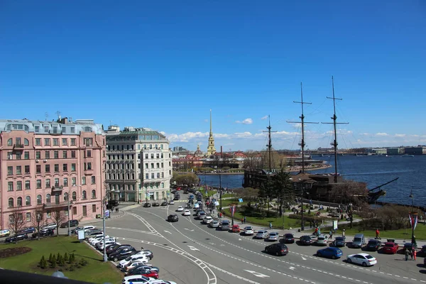 Petersburg Russia May 2021 Aerial View Meters High Exit Exchange — Stock Photo, Image