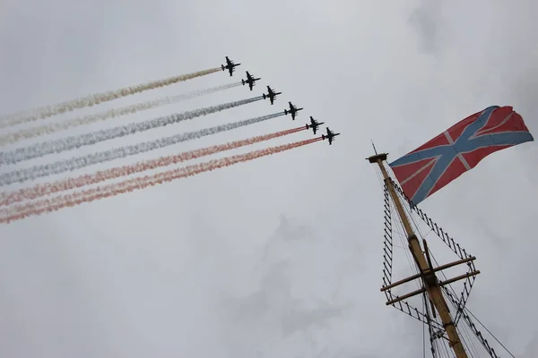 Saint Pétersbourg Russie Juillet 2021 Spectacle Aérien Jour Marine Vue — Photo