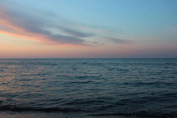 Vista Pôr Sol Colorido Mar Sul — Fotografia de Stock