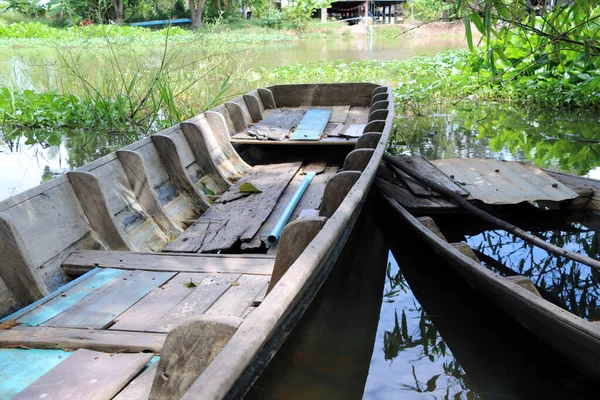 Lokale Sampan Boot Van Thailand Het Kanaal Een Beschikbaar Een — Stockfoto