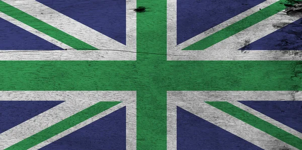 Flag Northern Ireland Wooden Plate Background Grunge Northern Ireland Flag — Stock Photo, Image