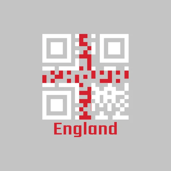 Код Задает Цвет Флага Англии Красный Центрированный Крест Белом Фоне — стоковый вектор