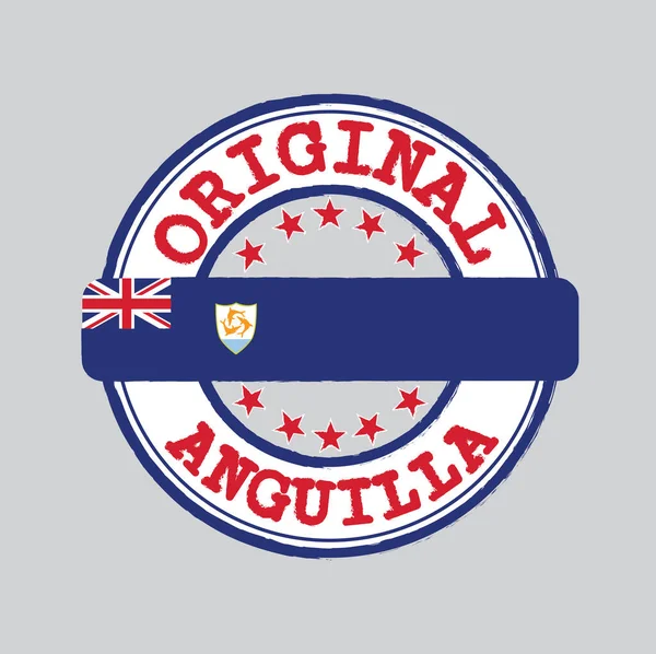 Vector Stempel Van Origineel Logo Met Tekst Anguilla Tying Middle — Stockvector