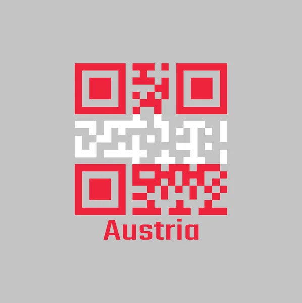 Code Set Color Austria Flag Horizontal Triband Red Top Bottom — Vetor de Stock